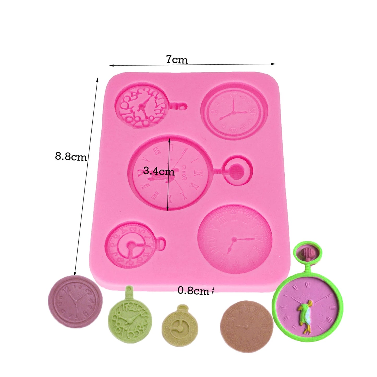 Lock Key Silicone Molds Fondant Chocolate clocks Mold Sugarcraft Clay DIY Baking Tool Cakes Cupcakes Decoration