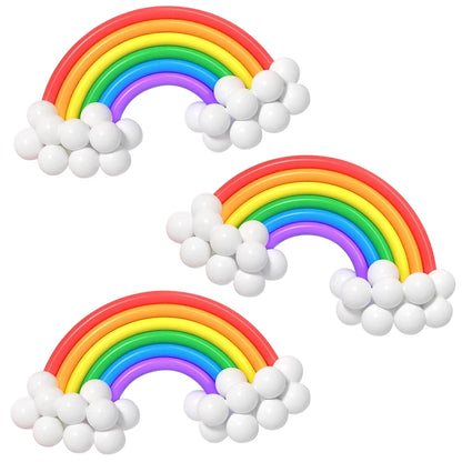 27pcs/set Rainbow Long Balloon Set Long Strip Latex Balloon Mix DIY Birthday Party Christmas Decoration Baby Shower Balloons