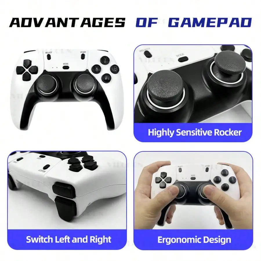 M15 Retro TV Game Console 2.4G Wireless Dual Controller 4K Game Stick 64GB 20000 Retro Games Retro Game Family Gift