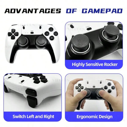 M15 Retro TV Game Console 2.4G Wireless Dual Controller 4K Game Stick 64GB 20000 Retro Games Retro Game Family Gift