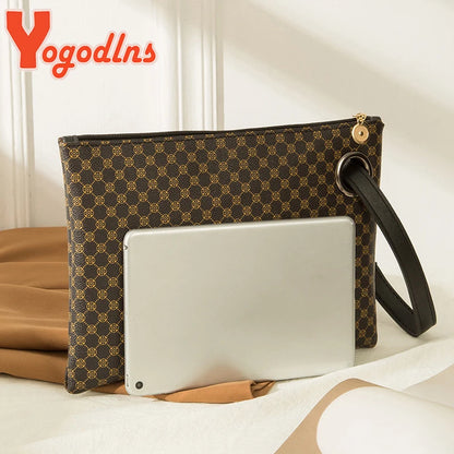 Women’s PU Leather Wristlet – Envelope‑Style Portable Clutch Wallet & Patterned Handbag
