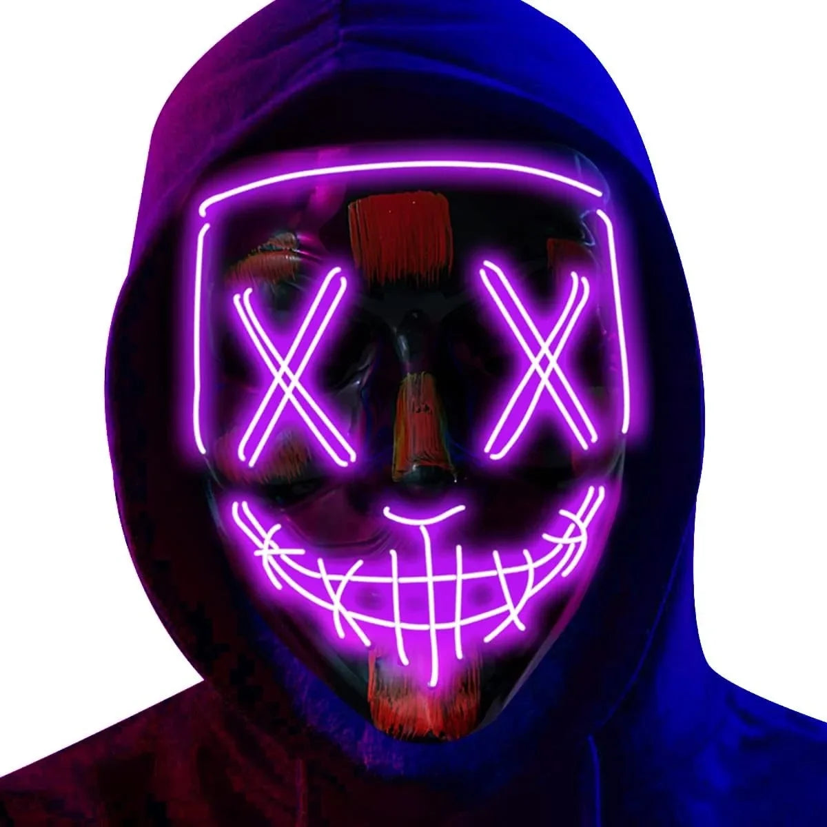 Poptrend LED Light‑Up Halloween Mask – Scary Cosplay Masquerade Mask for Festivals, Parties & Carnival Gifts