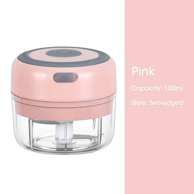 Mini Wireless Electric Garlic Crusher 100ml/250ml Portable Chopper USB Charging