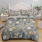 Botanical Leaves Duvet Cover Floral Print King Bedding Set Soft Microfiber Geometric Pattern Comforter Cover With 2 Pillowcases