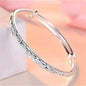 Luxury 925 Sterling Silver Bracelets For Women Vintage Original Starry Sky Carving Adjustable Bangles Party Wedding Fine Jewelry