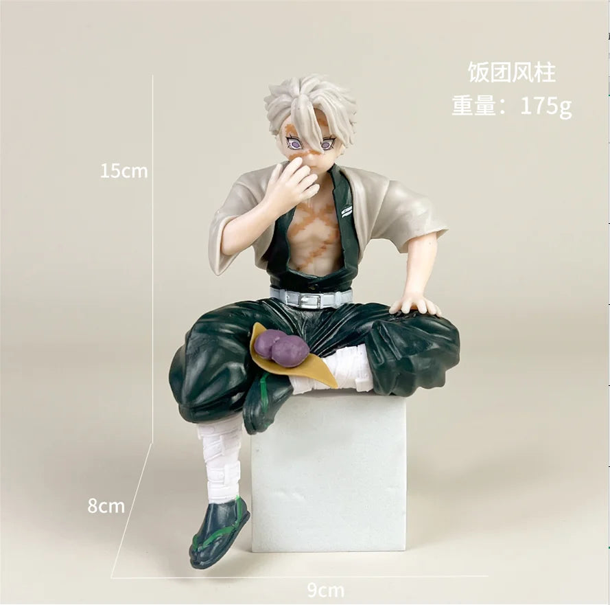 Hot Anime Demon Slayer Sit Eating High Quality Rice Figure All Style Tanjirou Nezuko Kyoujurou Tengen Tokitou Muichirou Figurine