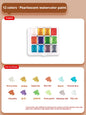 12/20/24/60 Color Solid Watercolor Paint Set -Metallic Glitter Pearlescent Pigments