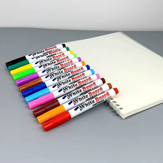 12 Colors Whiteboard Markers Erasable