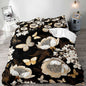 Botanical Leaves Duvet Cover Floral Print King Bedding Set Soft Microfiber Geometric Pattern Comforter Cover With 2 Pillowcases