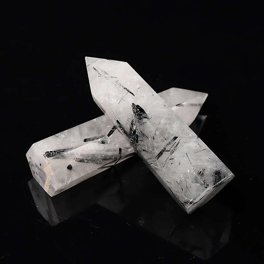 Natural Stone and Crystals Point Wand Rose Quartz Amethyst Home Decoration Mineral Stones Crafts