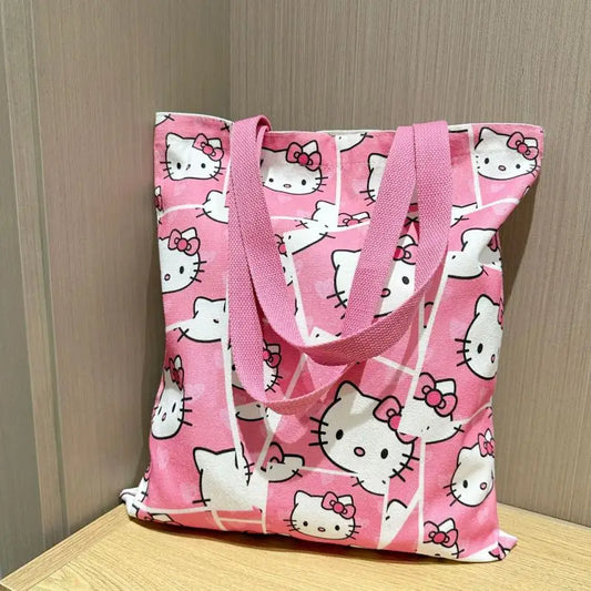 Hello Kitty Canvas Bag Zippered