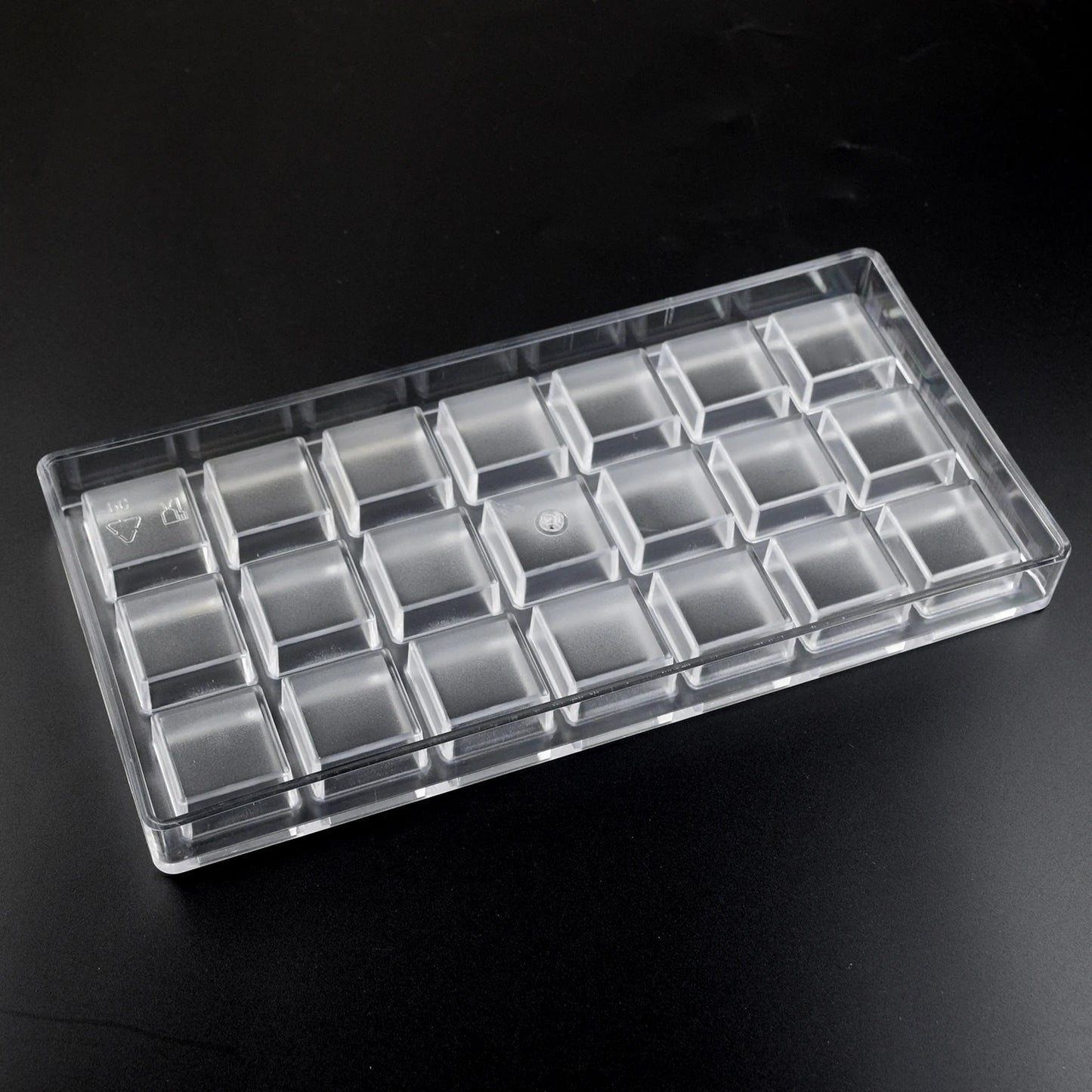 1Pcs Chocolate Mold Polycarbonate Dubai Cube Shape Candy Confectionery Mold Baker Pans Trays Baking Pastry Tools