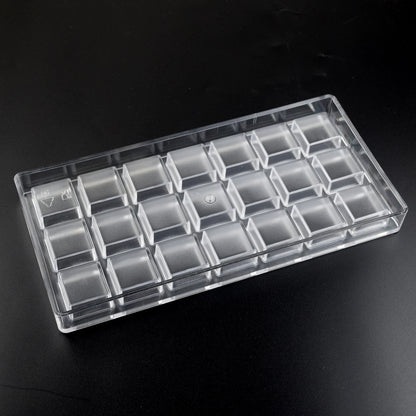 1Pcs Chocolate Mold Polycarbonate Dubai Cube Shape Candy Confectionery Mold Baker Pans Trays Baking Pastry Tools