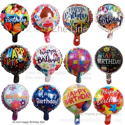 New 10 Inch Round Love Shape English Aluminum Film Balloon New Year's Birthday Valentine's Day Party Wedding Room Decoration