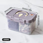 Plastic Divided Meat Food Storage Box Large Capacity Refrigerator Frozen Fresh-keeping Box Kitchen Sealed Storage Container