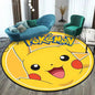 MINISO Elf Pokémon printed round carpet game soft floor mat home living room bedroom room decoration non-slip and anti-fading