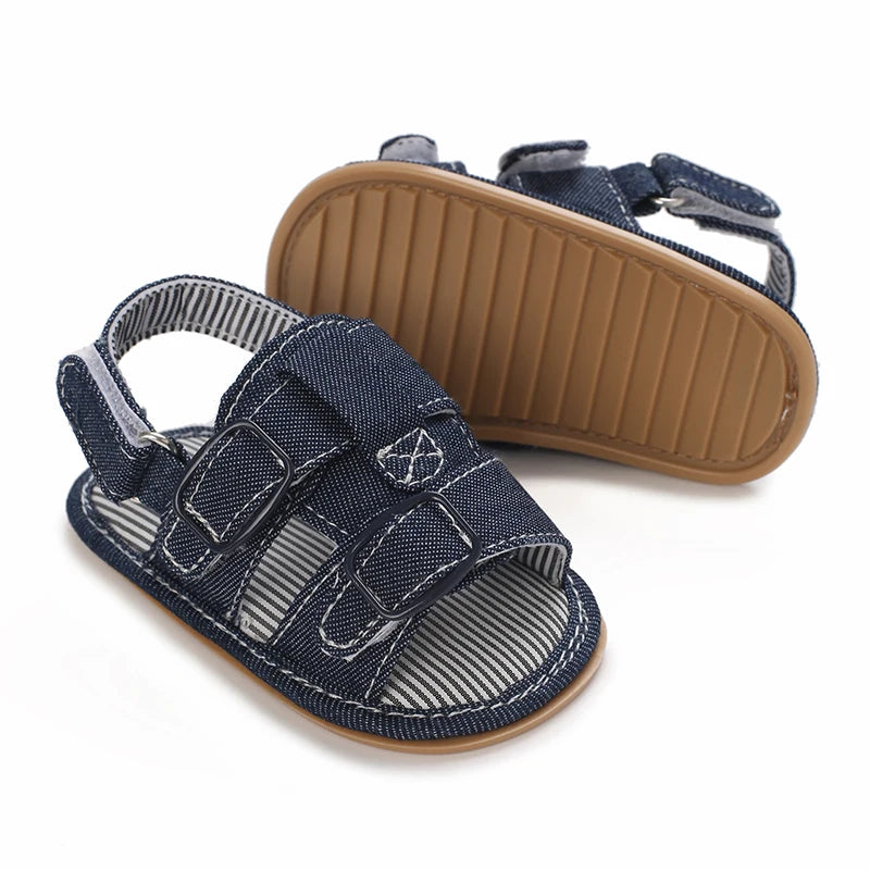 Toddler First Walker Baby Crib Newborn Baby Summer Sandals Infant Boy Girl Shoes Rubber Soft Sole Non-Slip
