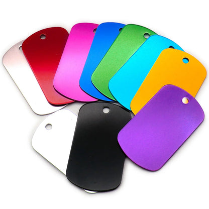 Random Mix 100pcs Aluminum Blank Dog Cat ID Pendant Engravable Ornament Tag Plates