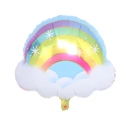 New large cloud rainbow series aluminum film balloon children's toy birthday party kindergarten classroom decoration supplies