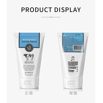 Whitening Facial Cleanser Foam, Moisturizing Deep Cleansing, Acne Milk, Oil Control, Exfoliating, Shrink Pores Face Wash.