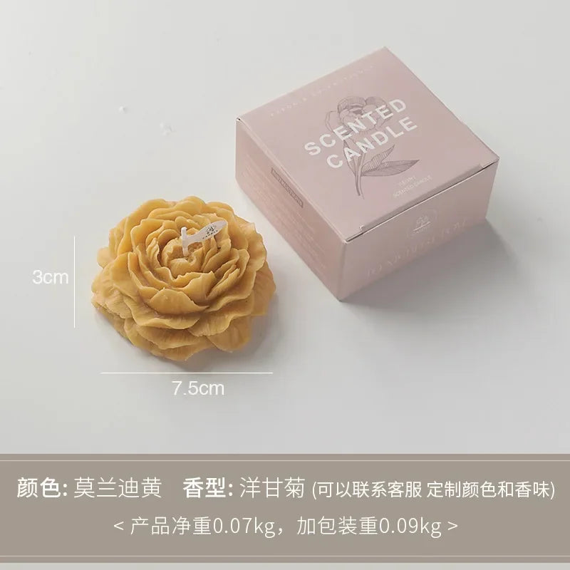 3D Peony Scented Candle – Creative Flower‑Shaped Aromatherapy Gift