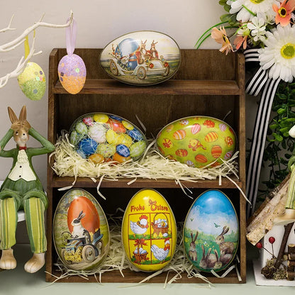 8pMetal Decorated Easter Egg Shell