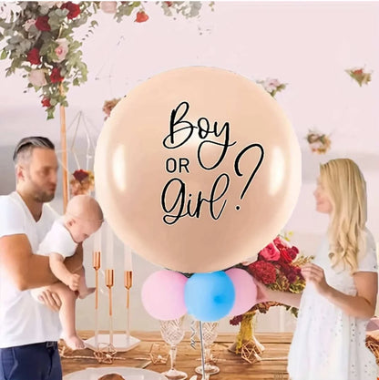 1PCS 36IN skin color blue pink paper scraps gender revealing balloon suitable for baby welcome parties, birthday parties