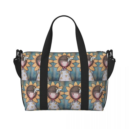 Santoro Gorjuss Large Beach & Travel Tote – Women’s Yoga, Gym, Shopping Shoulder Duffle Bag