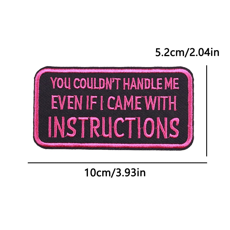 Letter Embroidered Patch Cartoon/Personality Letter Slogan Patch Iron On Patches For Clothing thermoadhesive Patches Sew Badges