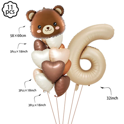 Brown Teddy Bear Party Baby Shower Supplies