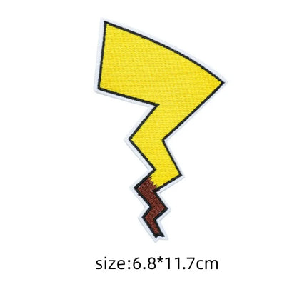 30‑Style Pokemon Embroidery Cloth Patches – Pikachu & Cartoon Iron‑On/Sew‑On Appliques for DIY Clothing