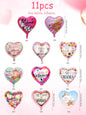 11pcs Mother's Day heart balloon set, suitable for Mother's Day parties, gifts for mom, birthday decorations