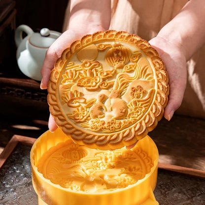 Mid-Autumn Festival large moon cake mold hand-pressed Cantonese style 1 catties 600g commercial abrasive household baking
