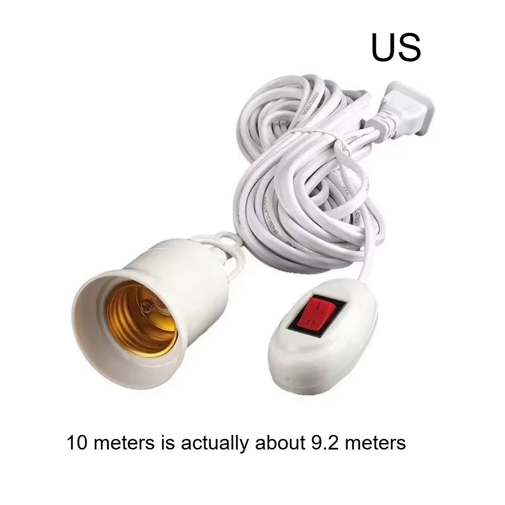E27 LED Lamp Base with Switch – Universal Screw Socket Adapter for DIY Lighting