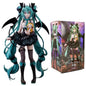 Anime Little Devil Hatsune Miku Handmade Little Raccoon Chuyin Dark Angel Handmade PVC Model Animation Peripheral Ornaments