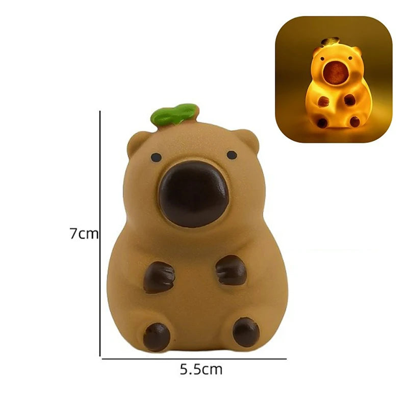 Cute Mini Panda Night Light LED Sleeping Animals Lamp Capybara Rabbit Lamp for Home Desktop Orname nParty Favors Gift