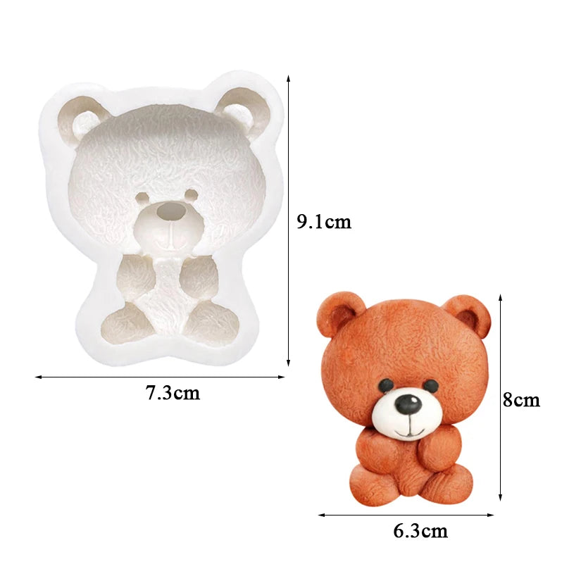 Bear Silicone Cake Baking Mold Sugarcraft Chocolate Cupcake Fondant Cake Decorating Tools
