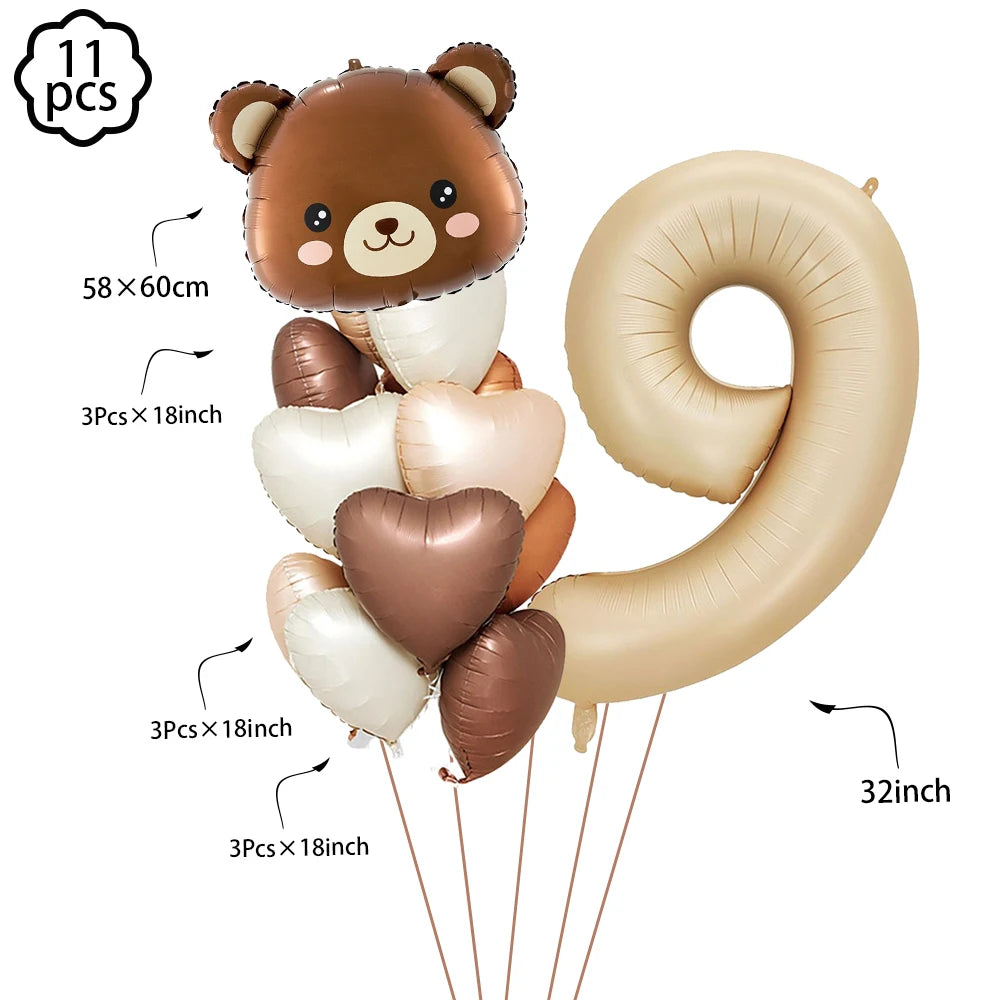 Brown Teddy Bear Party Baby Shower Supplies