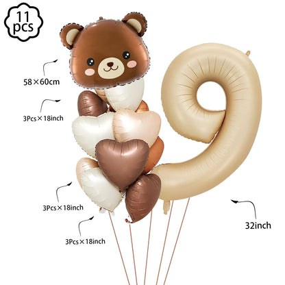 Brown Teddy Bear Party Baby Shower Supplies