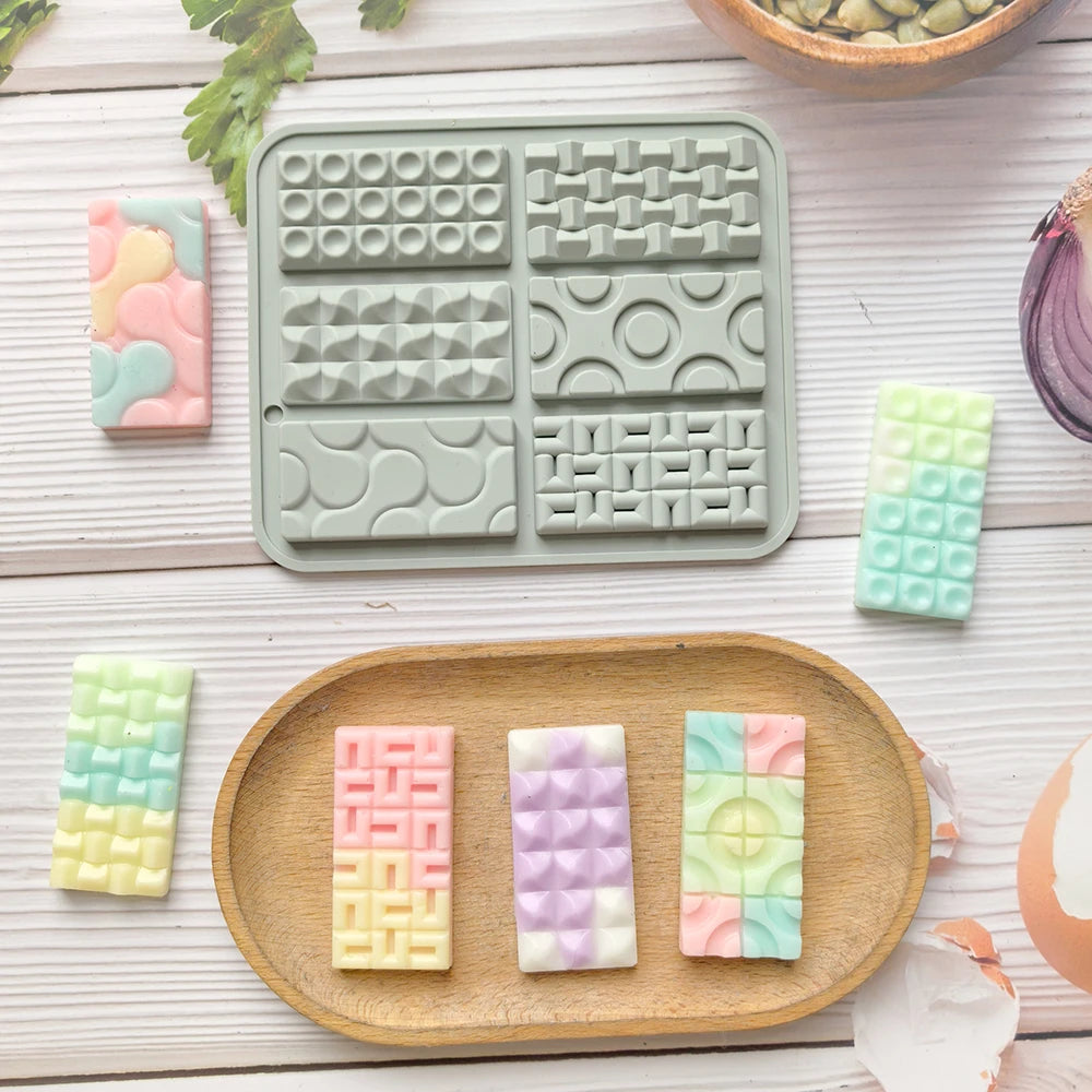 1 creative mini Euler circle baking silicone mold, suitable for DIY chocolate, candy, cookies, ice tray (6-chamber)