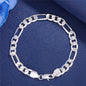 Fine 925 Sterling Silver Solid Chain Bracelet For Women Men Charm Party Gift Wedding party Fashion Jewelry