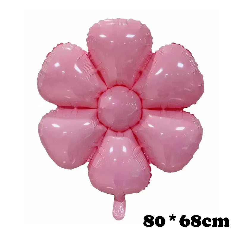 40‑Inch Yellow & White Macaron Daisy Number Foil Balloon