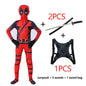 Deadpool Costume Kids Movie Superhero Deadpool Child Costume Adult Deadpool Cosplay Jumpsuit Sword Set Boys Halloween Gifts