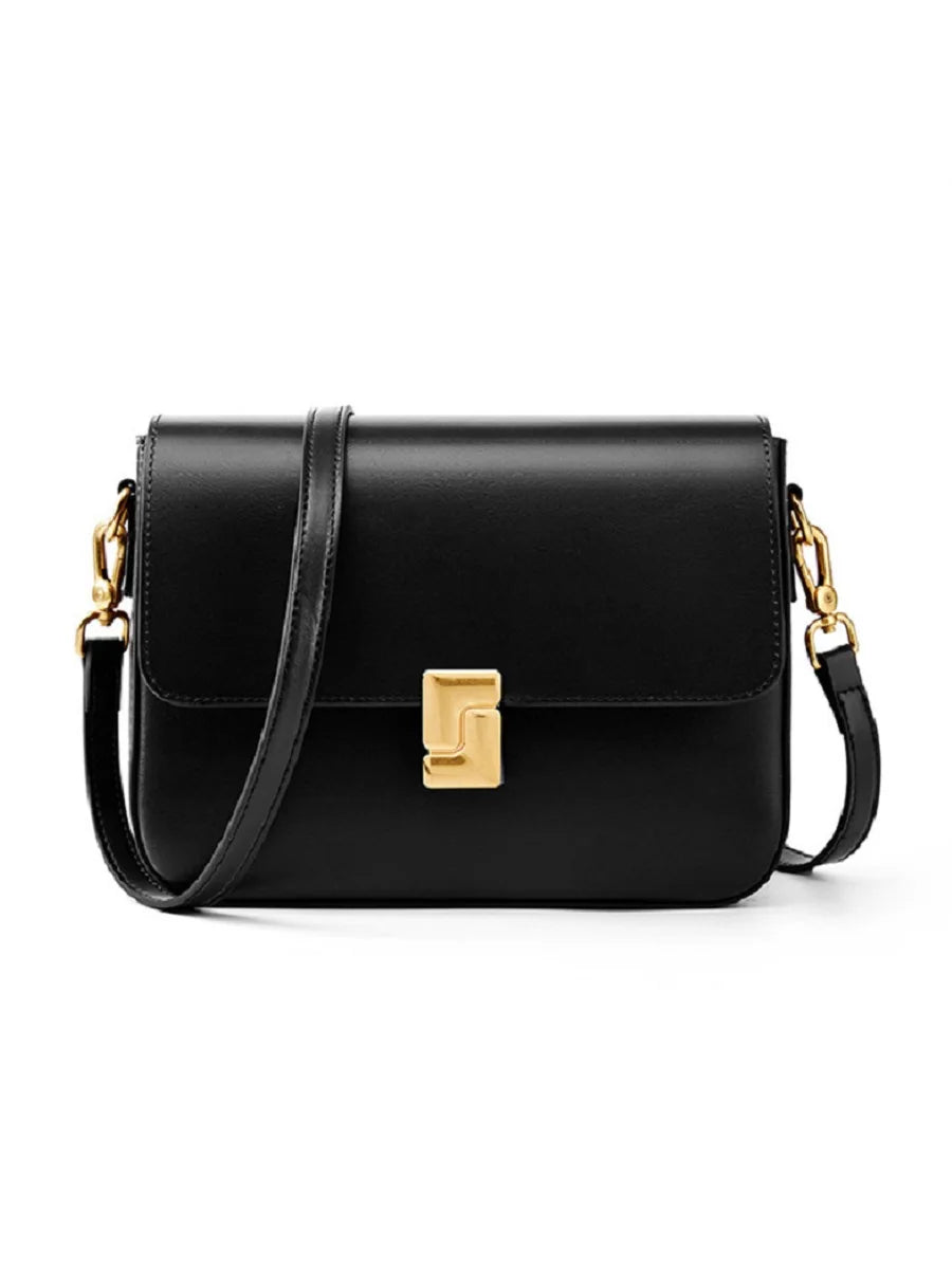 2025 genuine Leather Women Crossbody Bag Luxury Design Small Square Bag Cowhide Women's Commuter Shoulder Bag ladies gift