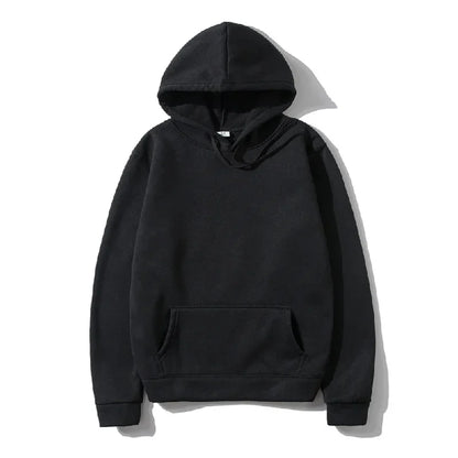 Men's and Women's Solid Color Pocket Pullover Hoodies