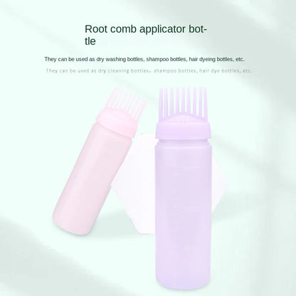 Empty Hair Dye Bottle with Applicator Brush