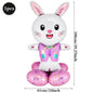 3D Standing Easter Foil Balloon Giant Rabbit Carrot Chick Egg Balloons Easter Party Decoration Kids Gift Air Filled Garden Decor