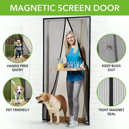 Anti-Mosquito Net Summer Automatic Closing Magnetic Invisible Door Mesh