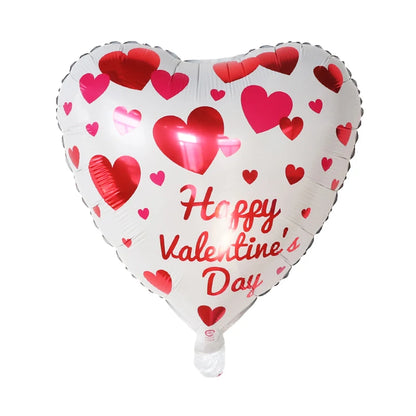 50‑Pack 18" Valentine’s Day Heart Foil Balloons – “I Love You” Helium Wedding & Romantic Party Decorations