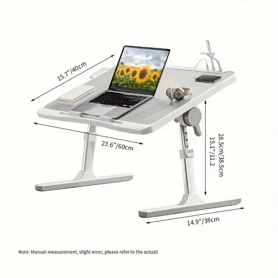 Adjustable Height And Angle Folding Desk, Home Office Computer Desk, Portable Laptop Desk Foldable Laptop Bed Tray Desk